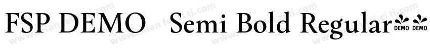 FSP DEMO   Semi Bold Regular字体转换